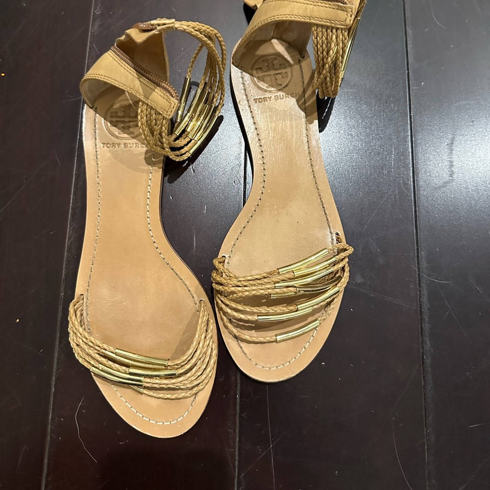 Gladiator style Tory Birch shoes size 8